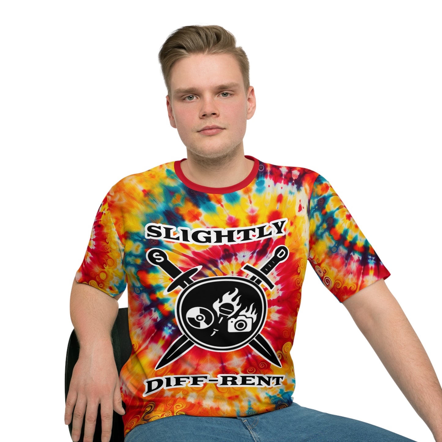 Slightly Diff-Rent T-Shirt (Rainbow Tie-Dye)