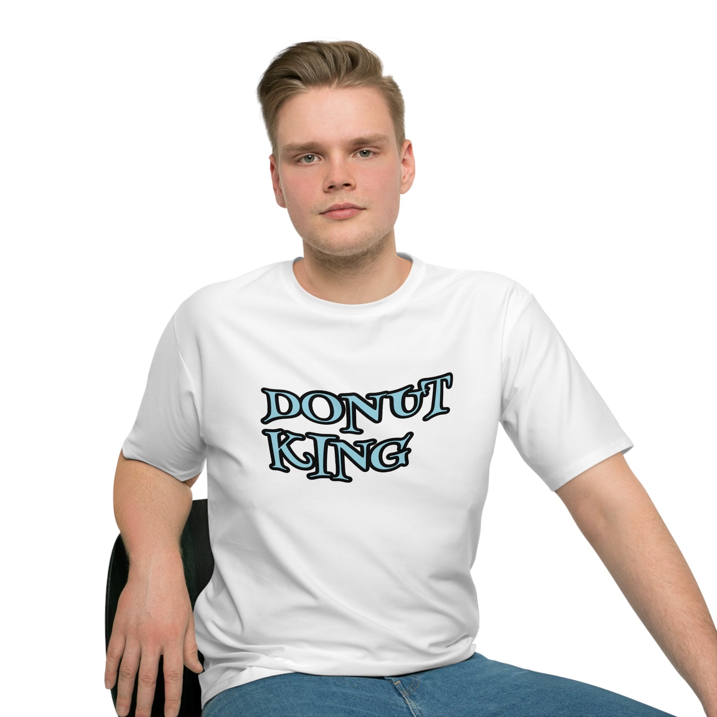 Donut King/Slightly Elderly white and blue T-Shirt (slightly diff-rent)