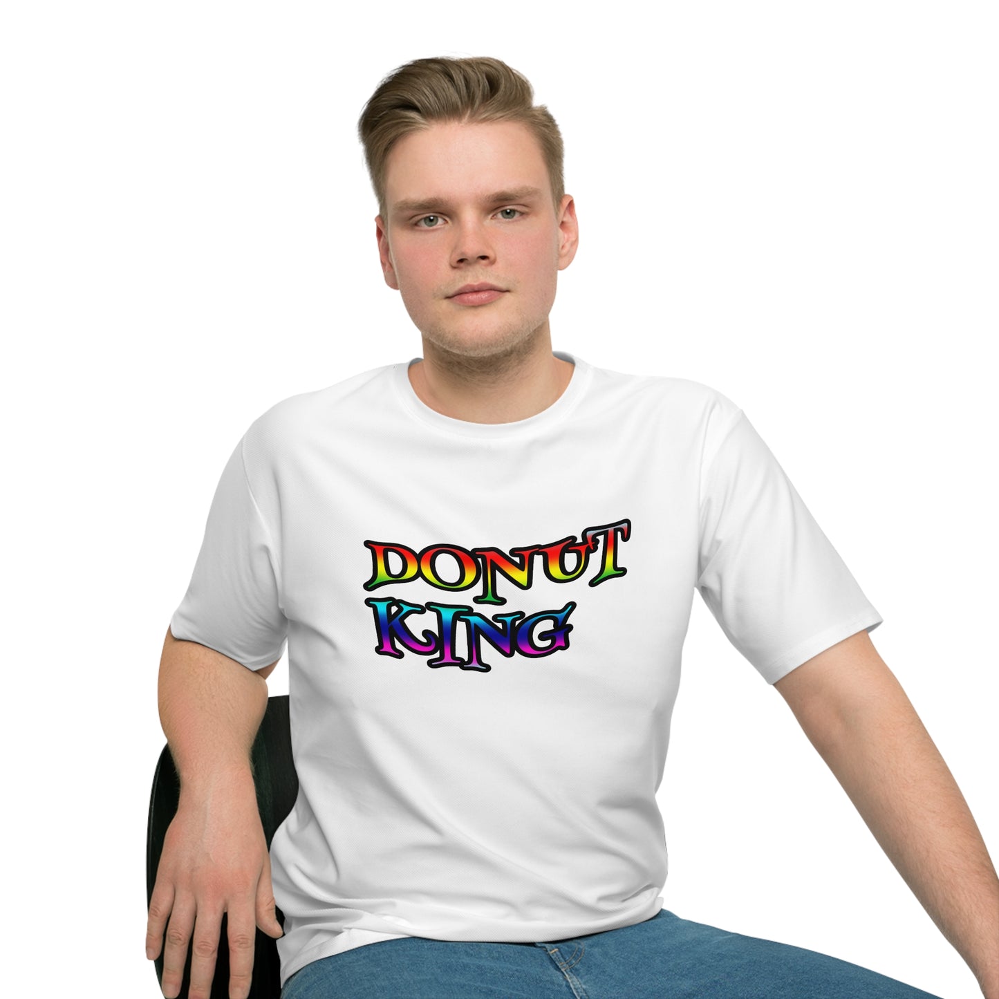 Donut King/Slightly Elderly T-shirt (White and gradient) (slightly diff-rent)