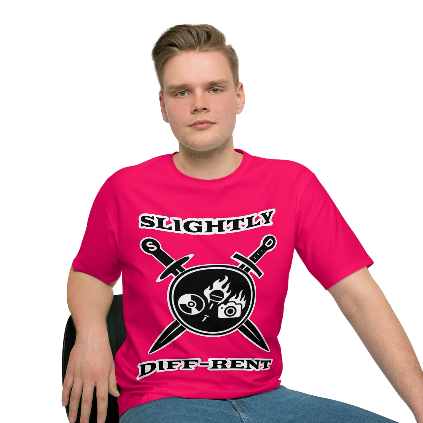 Slightly Diff-Rent T-Shirt (Dark Pink)