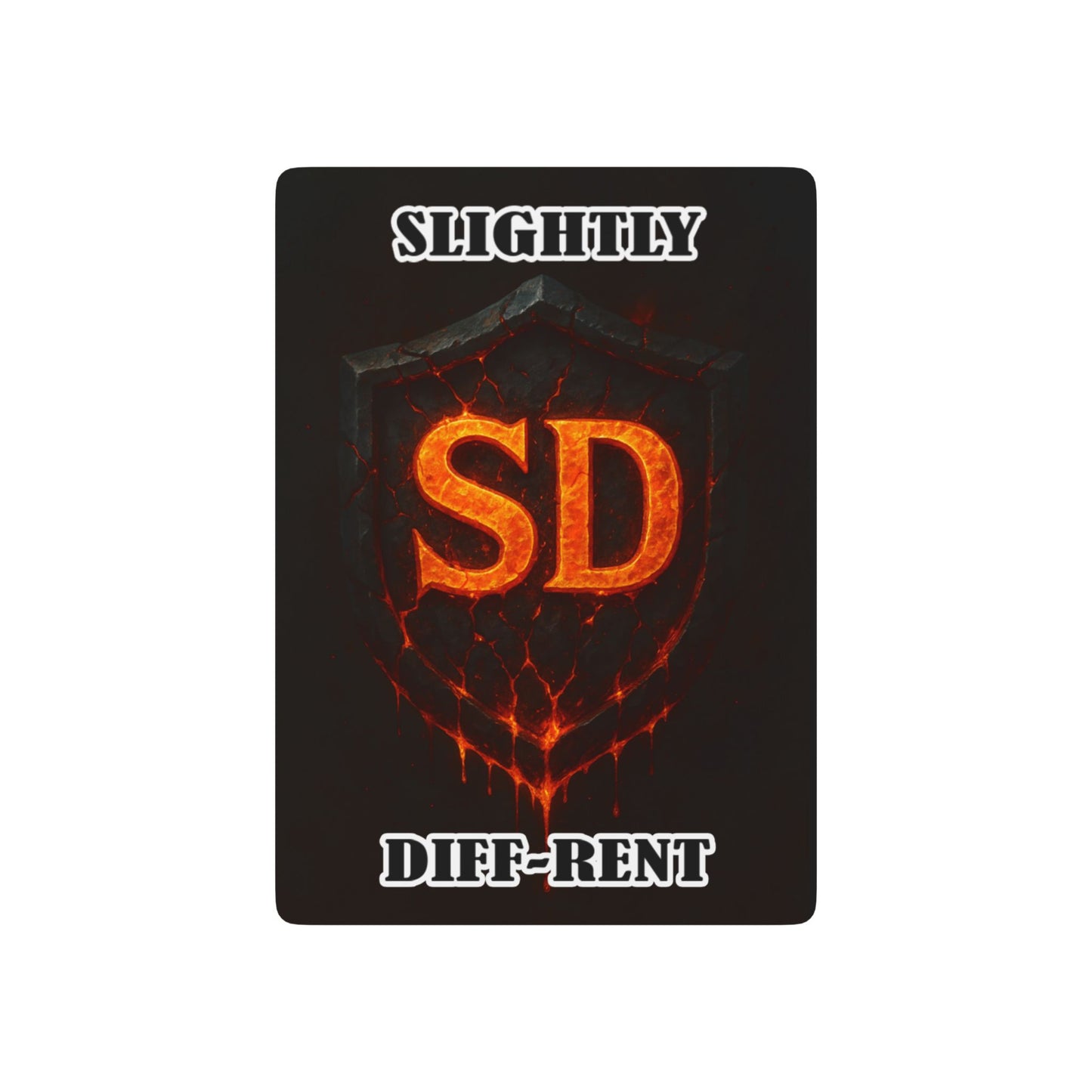 Slightly Diff-Rent Earthquake Shield Poker-Themed Playing Cards