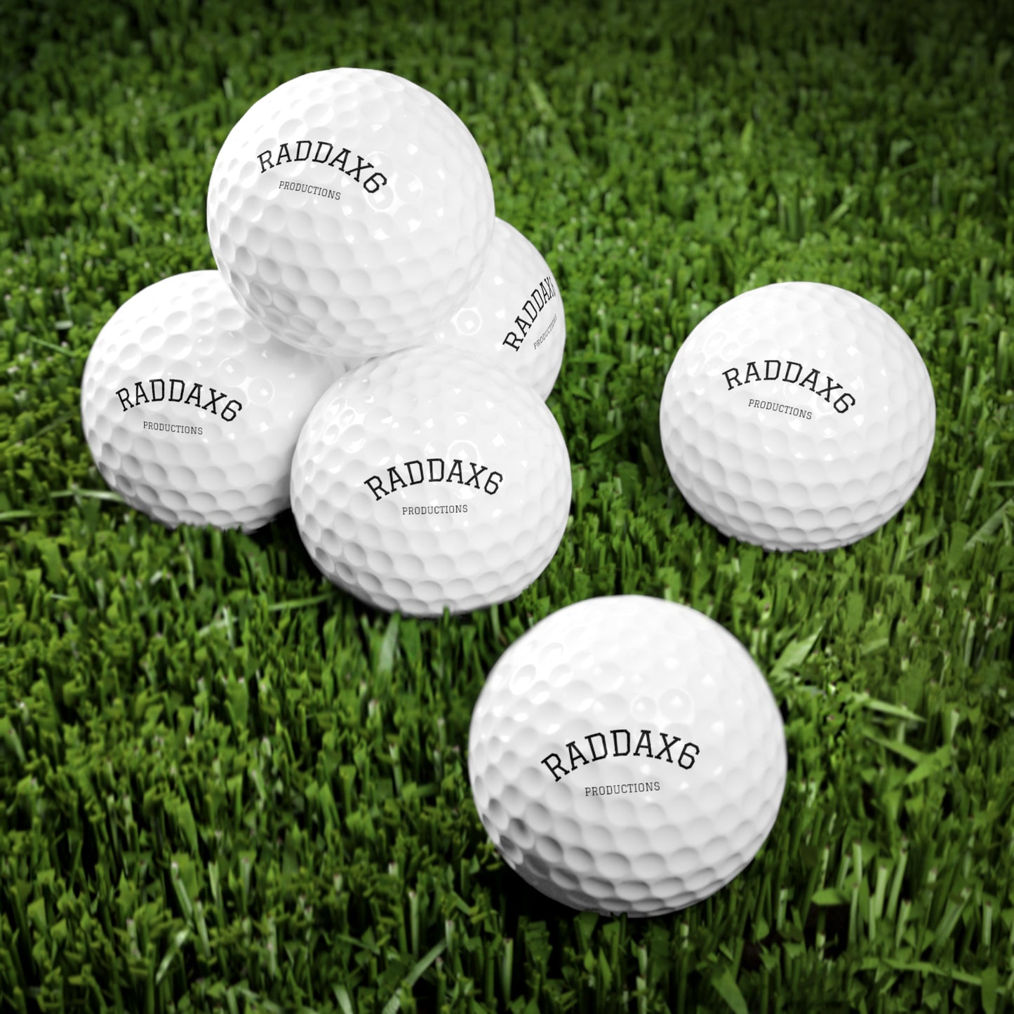 Slightly Diff-rent Raddax6 Production Golf Balls (Set of 6)