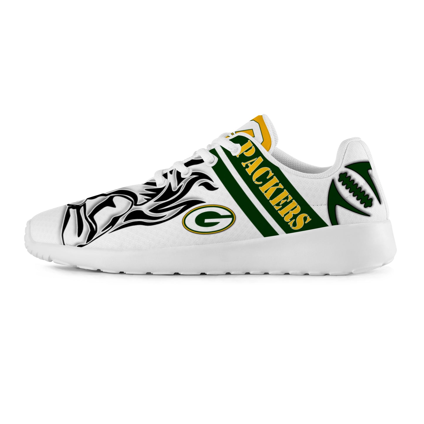 Packers Inspired Men's Athletic Shoes