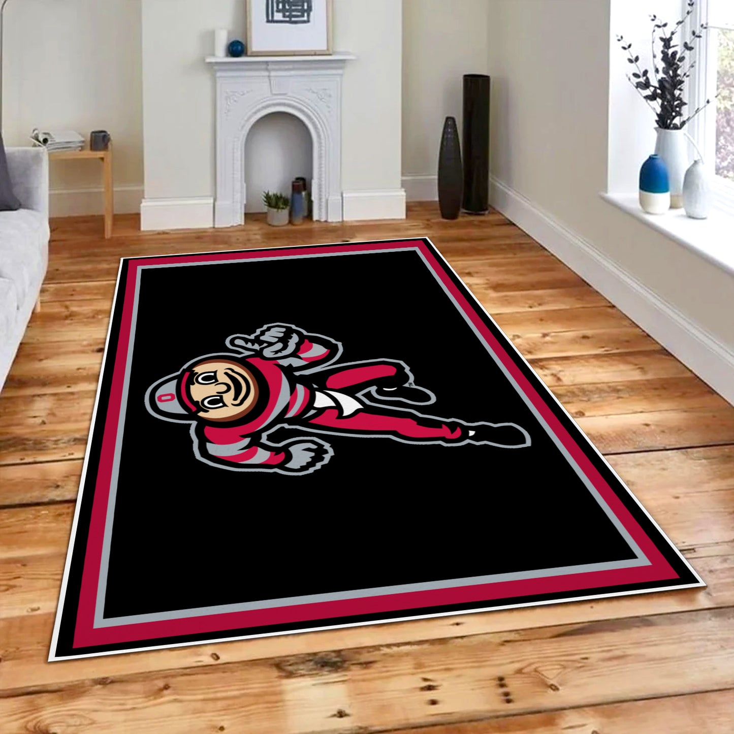 Ohio State Inspired Area Rug 5' x 3.2'