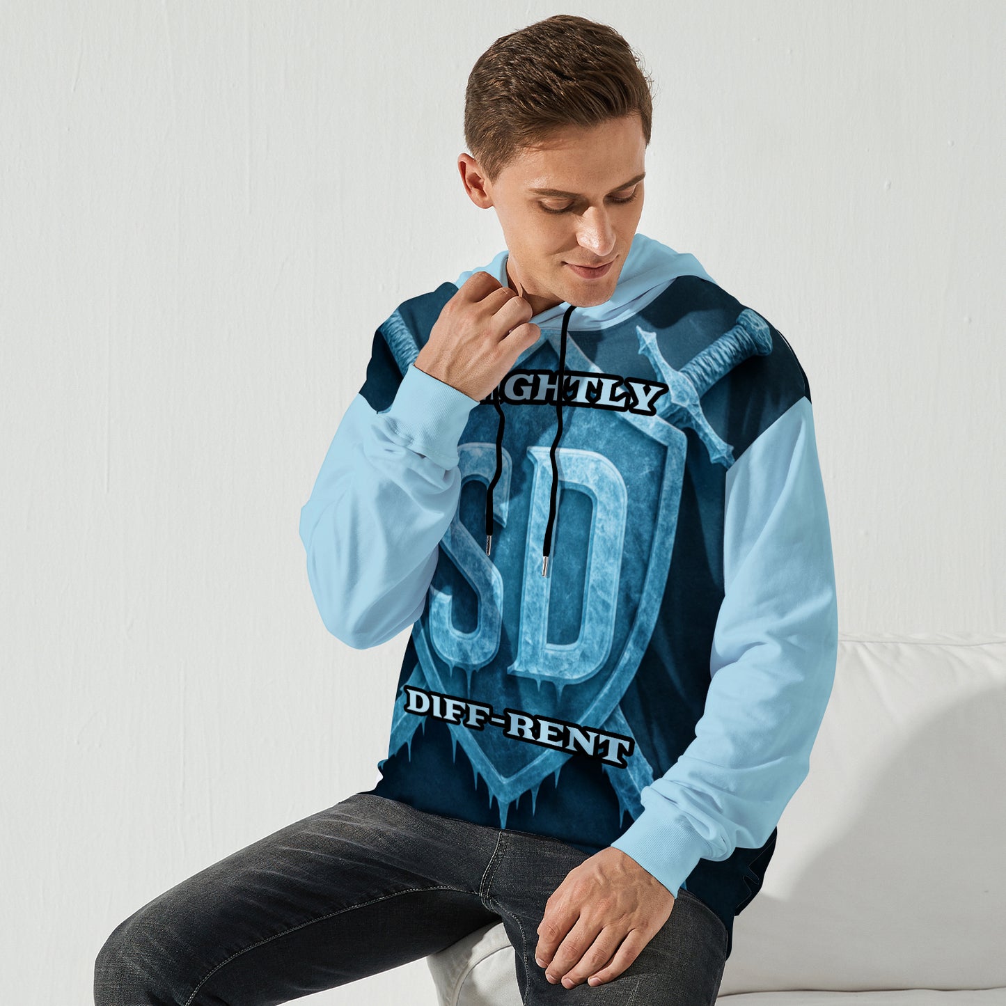 Slightly Diff-rent Blue Glacier Hoodie (Light Blue)