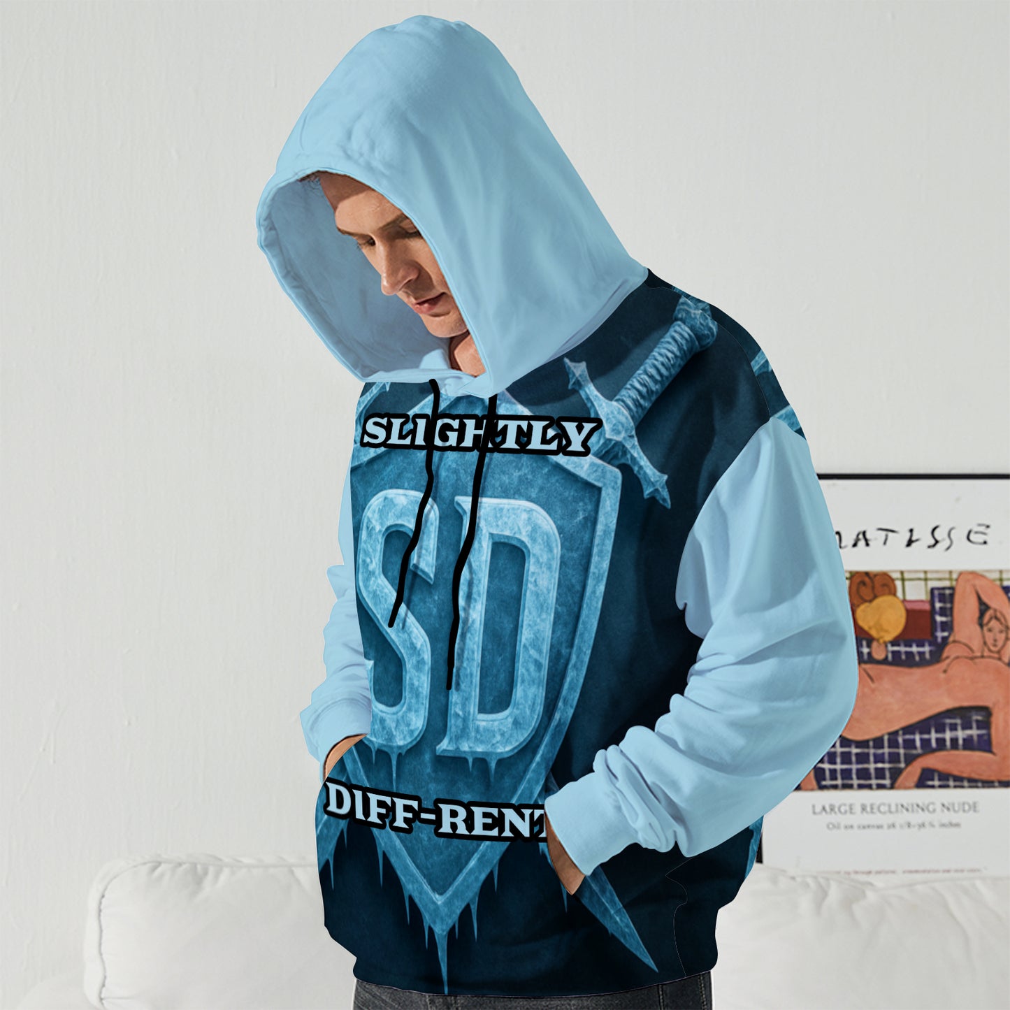 Slightly Diff-rent Blue Glacier Hoodie (Light Blue)