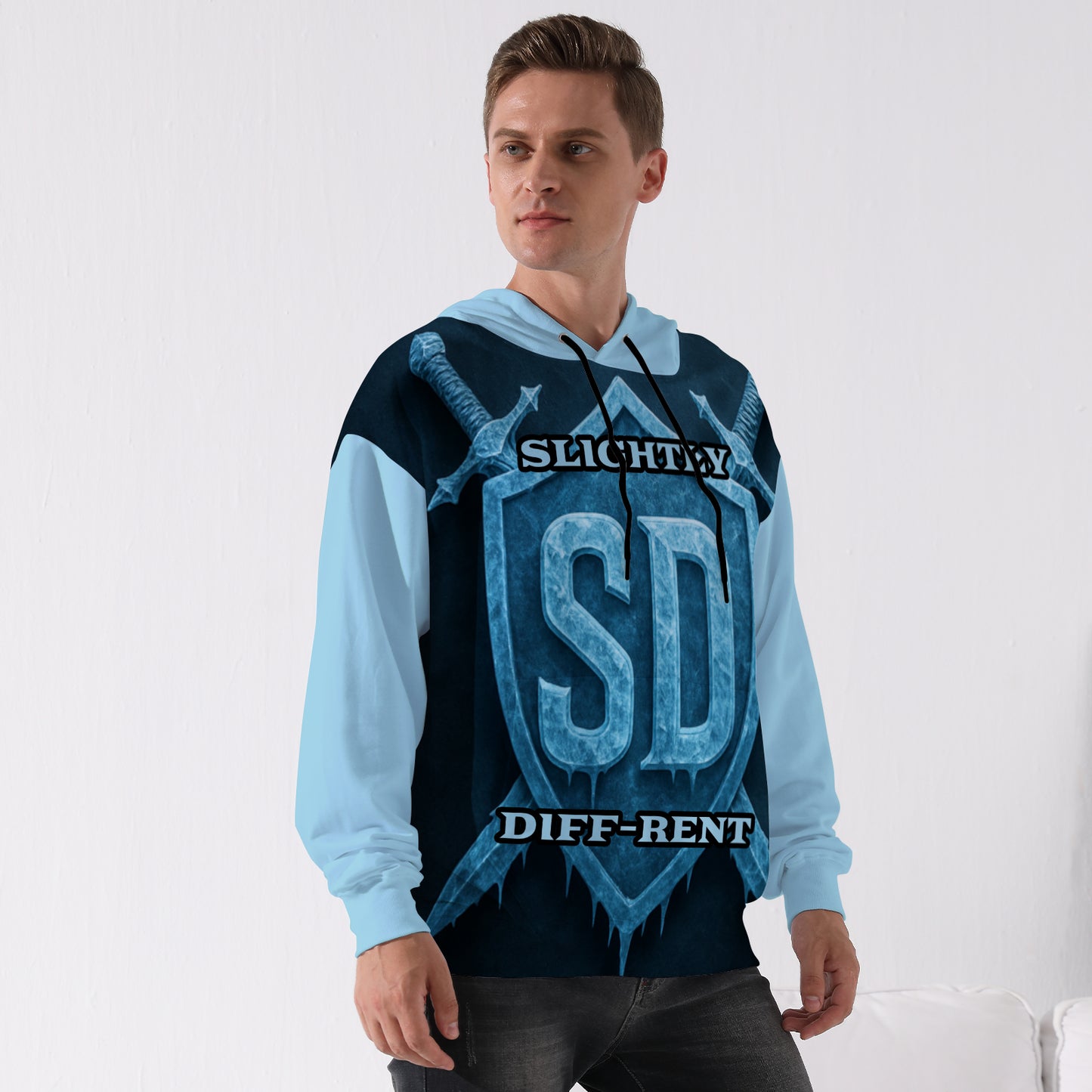 Slightly Diff-rent Blue Glacier Hoodie (Light Blue)