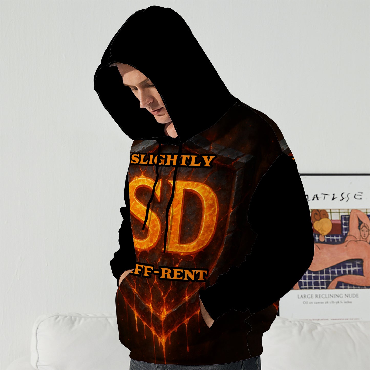 Slightly Diff-rent Earthquake Shield Hoodie (Black)