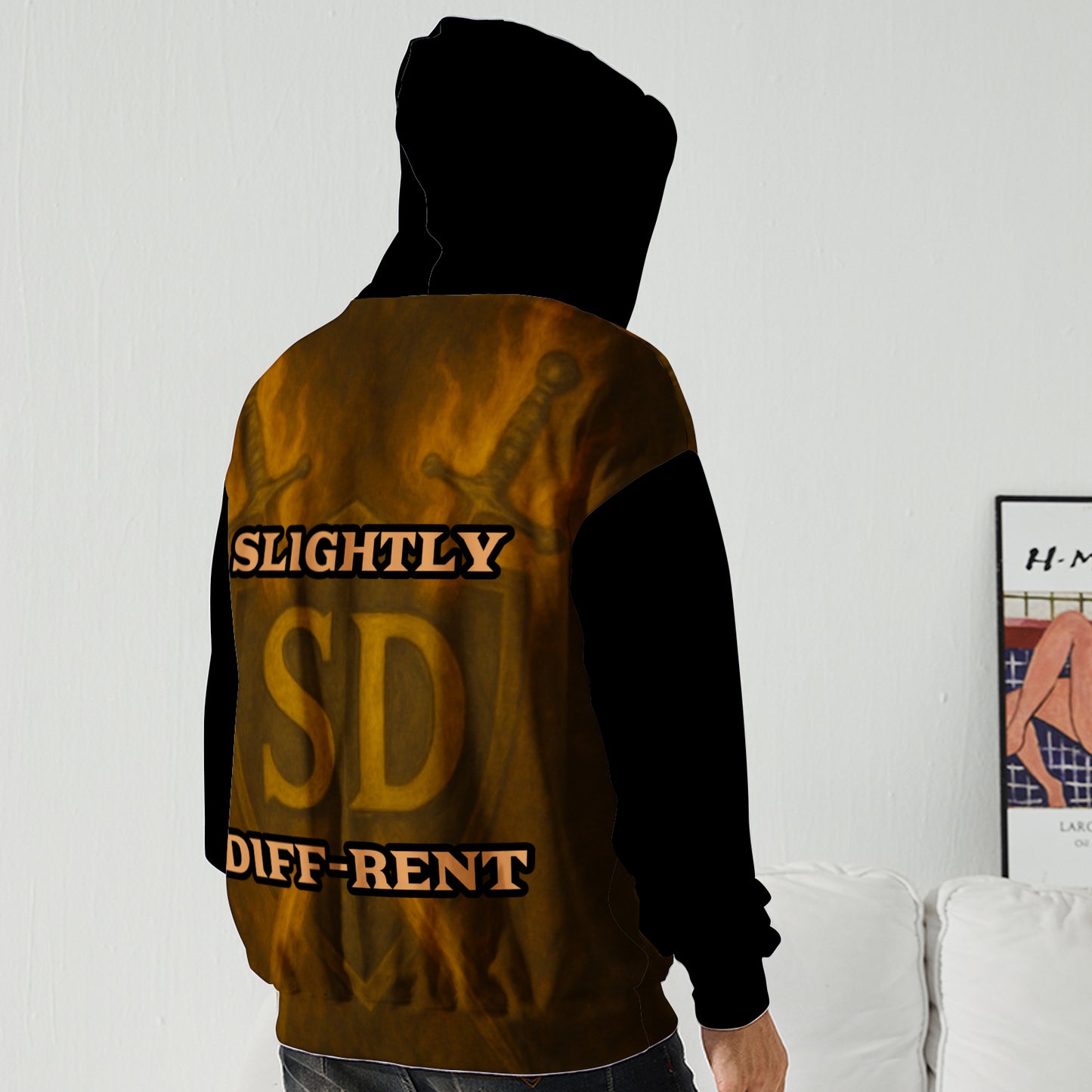 Slightly Diff-rent Earthly Shield Hoodie (Black)