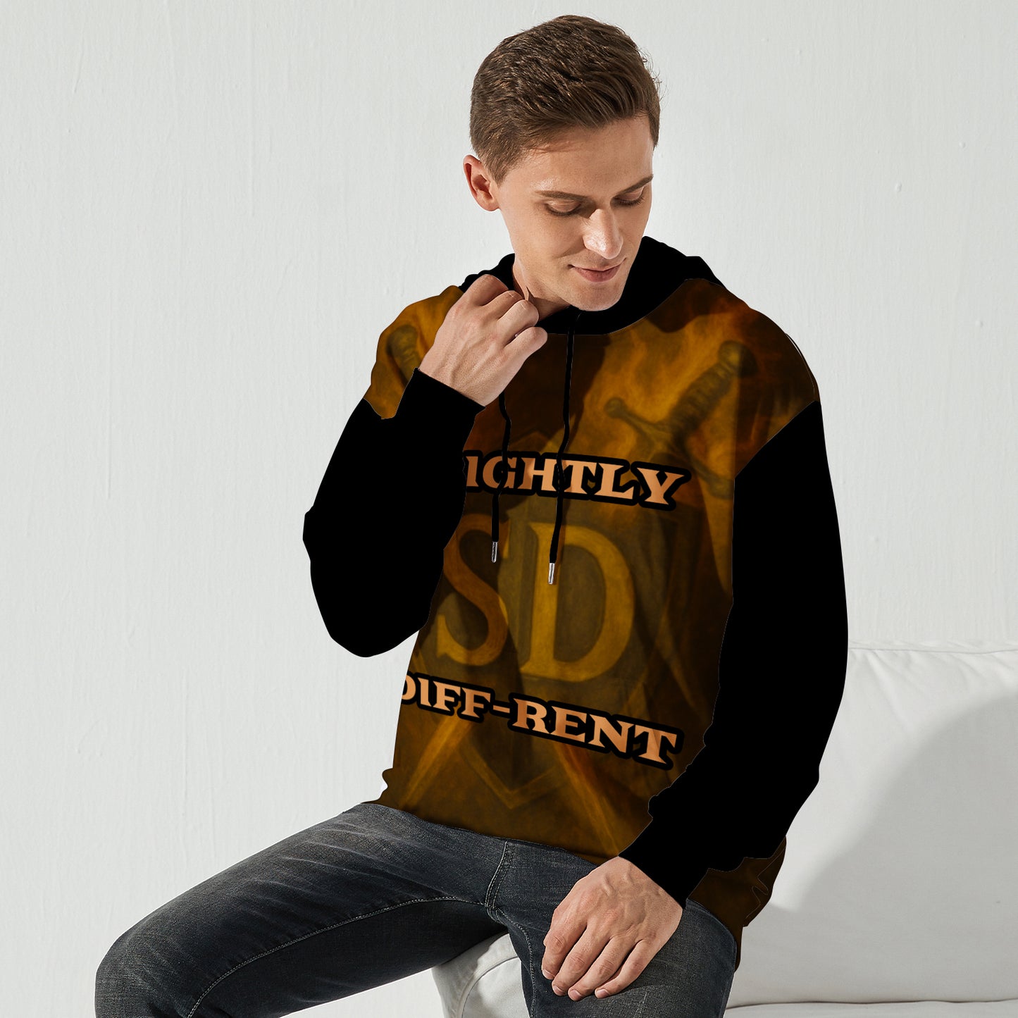 Slightly Diff-rent Earthly Shield Hoodie (Black)
