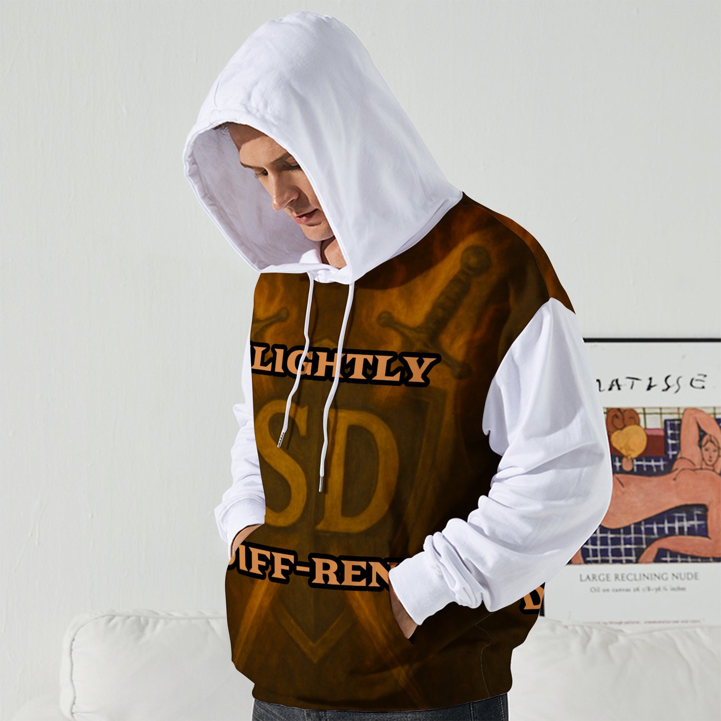 Slightly Diff-rent Earthly Shield Hoodie (White)