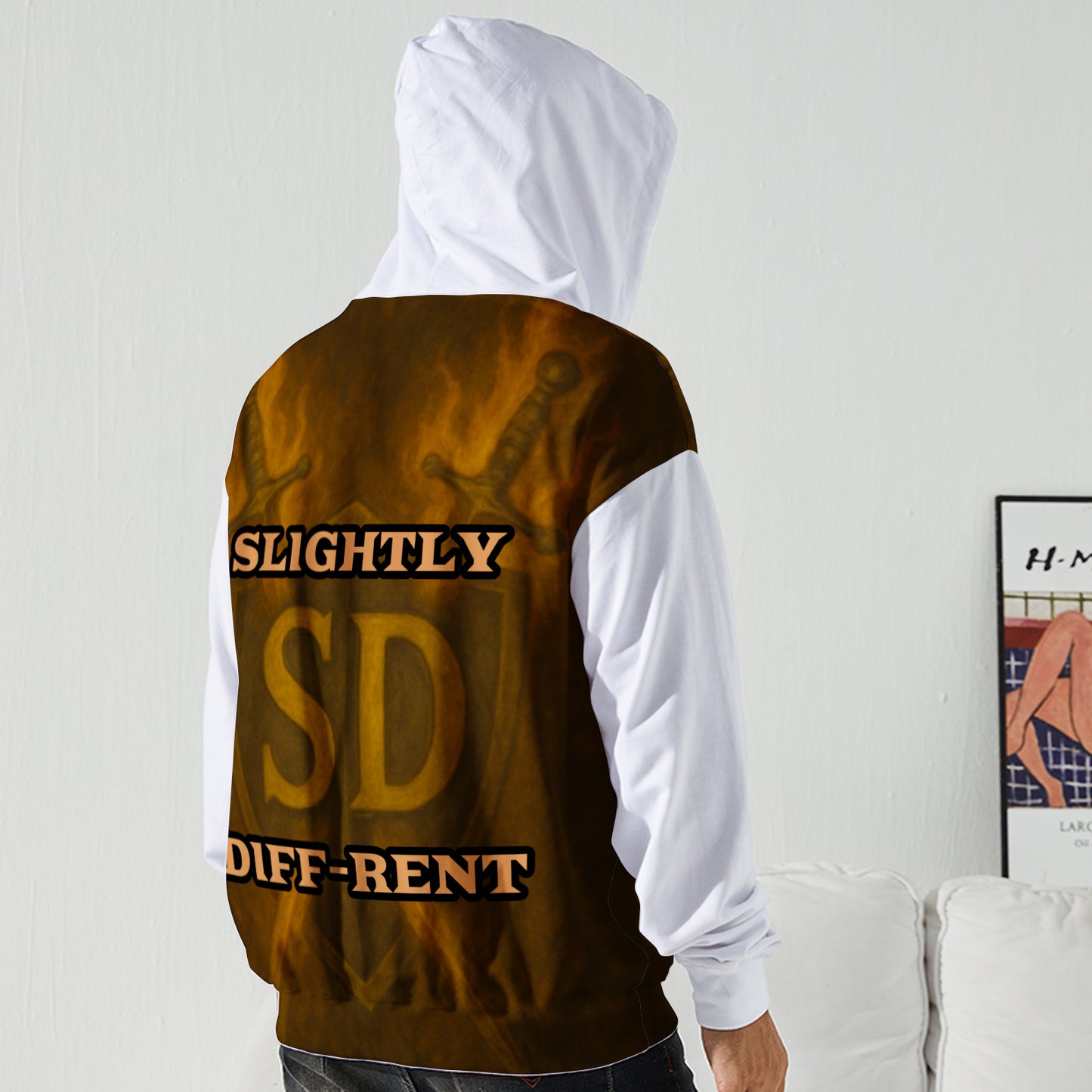 Slightly Diff-rent Earthly Shield Hoodie (White)