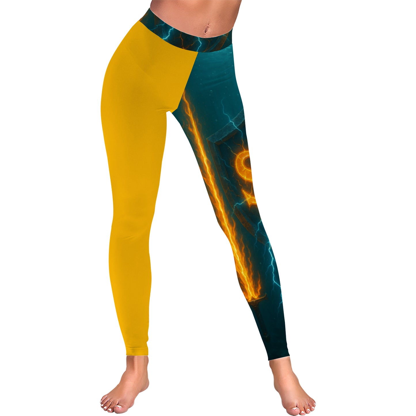 Slightly Diff-rent Lightening Shield Leggings (yellow)