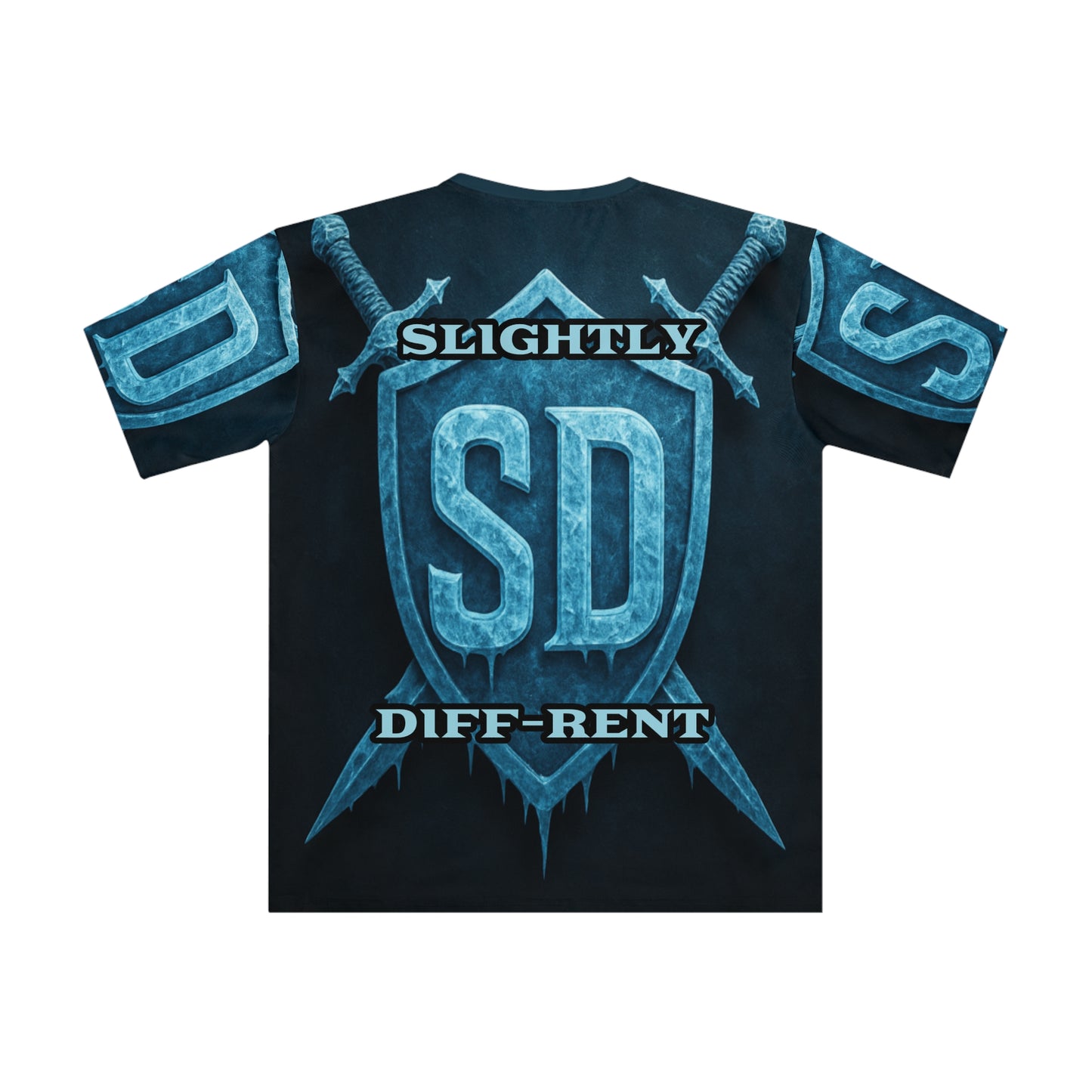 Slightly Diff-rent Blue Glacier T-Shirt (LIGHT BLUE FONT)