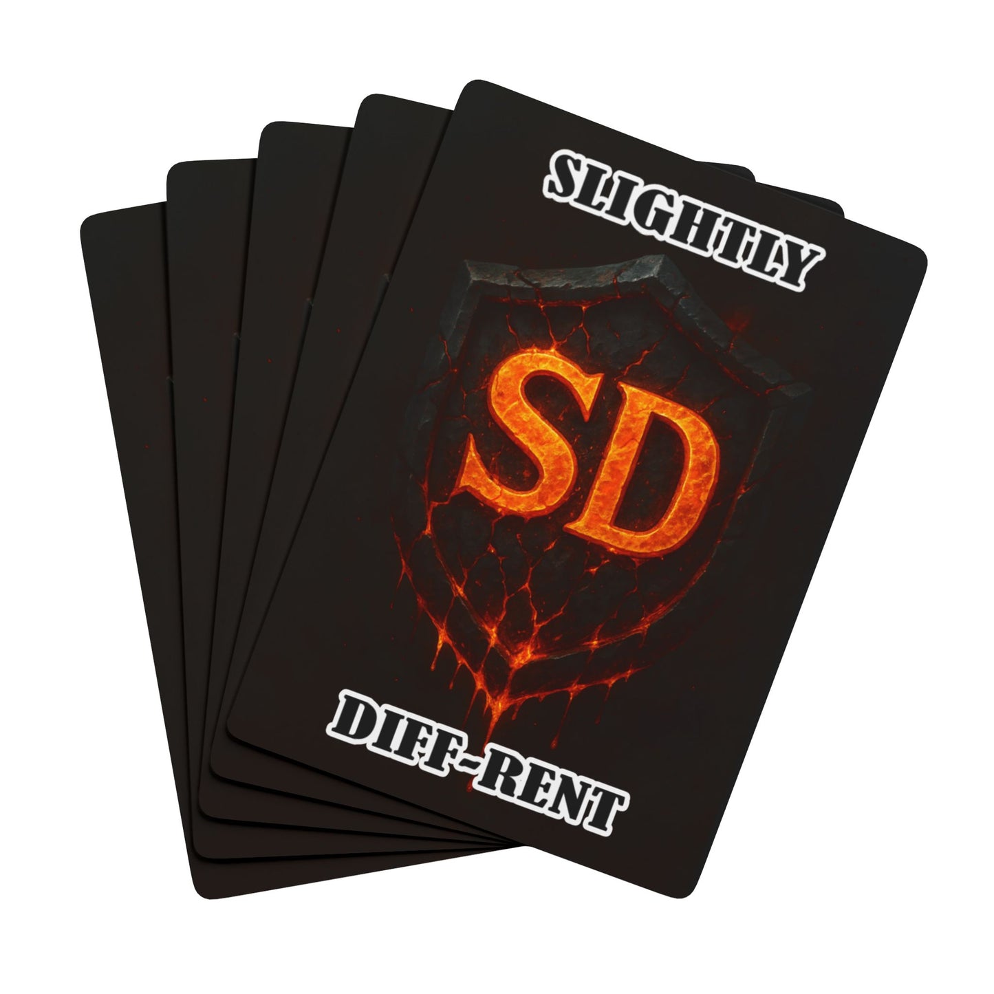 Slightly Diff-Rent Earthquake Shield Poker-Themed Playing Cards