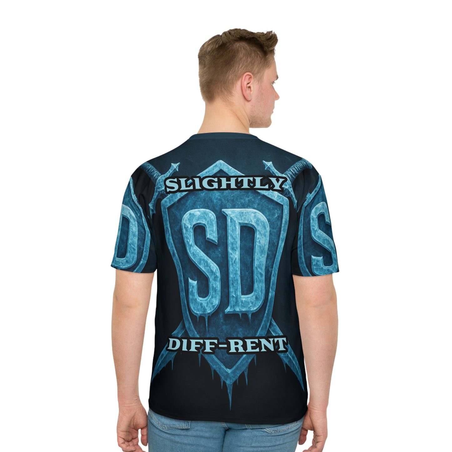 Slightly Diff-rent Blue Glacier T-Shirt (LIGHT BLUE FONT)
