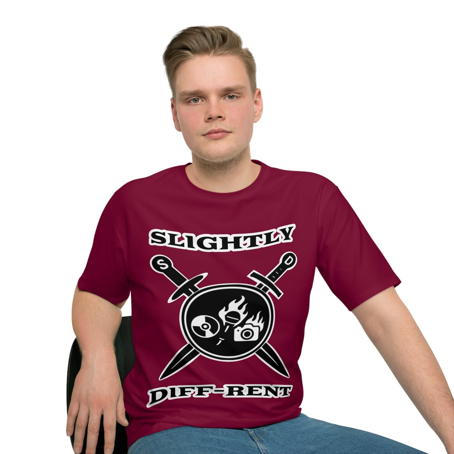 Slightly Diff-Rent T-Shirt (Burgundy)