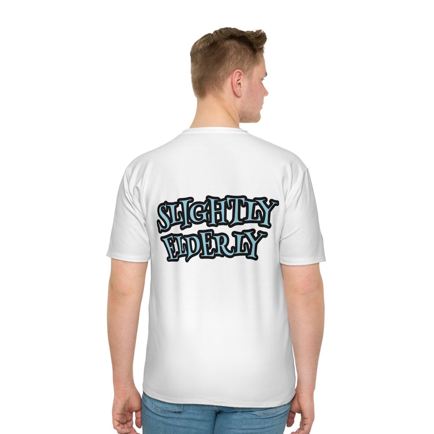 Donut King/Slightly Elderly white and blue T-Shirt (slightly diff-rent)