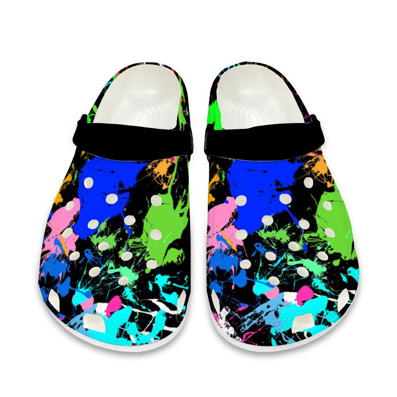 Paint Splash Crocs Shoes