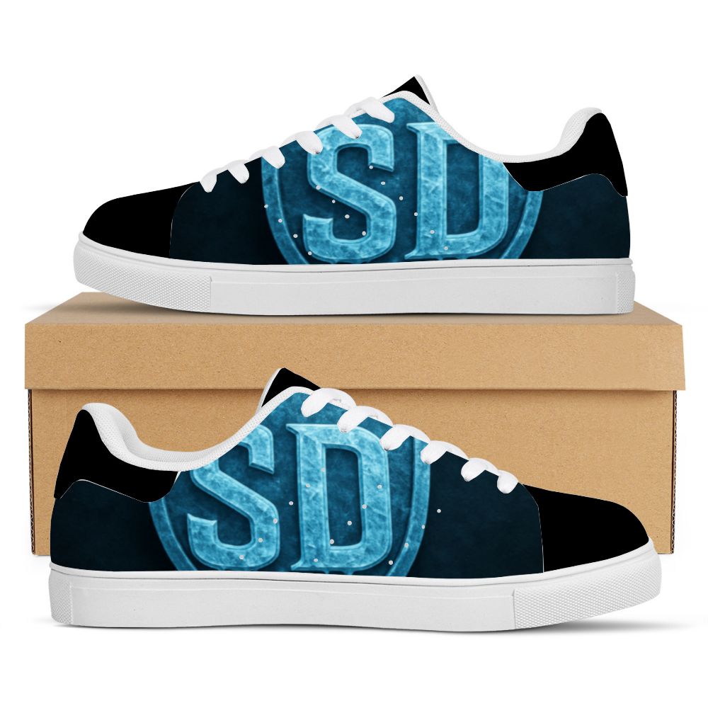Slightly Diff-rent Blue Glacier Casual Sneakers (Black)