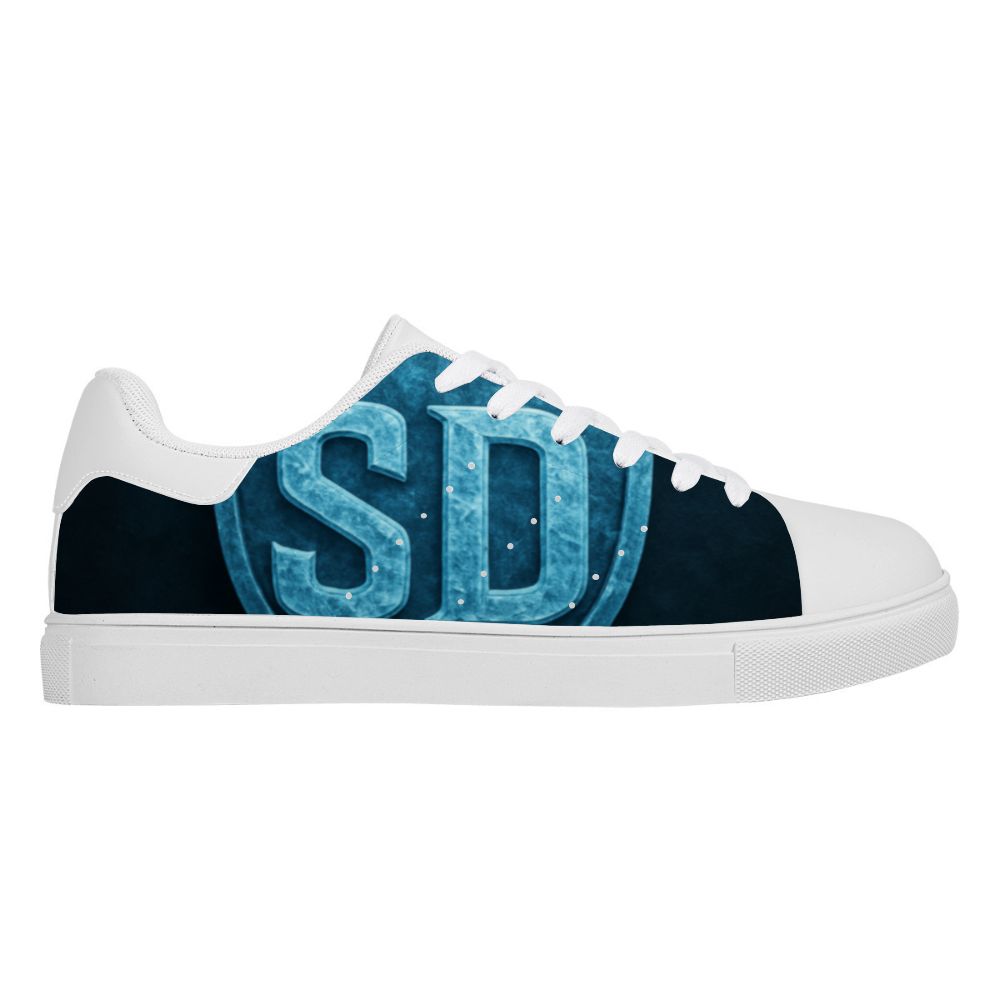 Slightly Diff-rent Blue Glacier Casual Sneakers (White)
