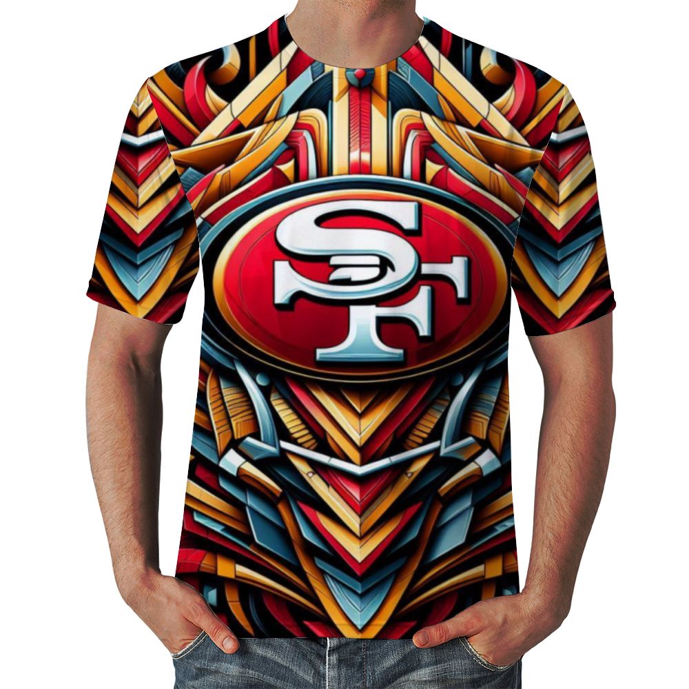 49ers Inspired Colorful 3D T-Shirt