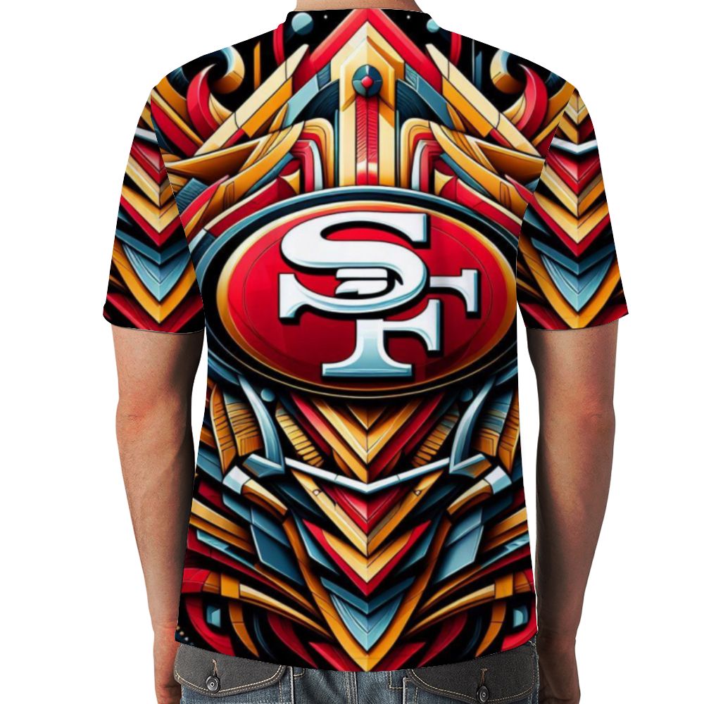 49ers Inspired Colorful 3D T-Shirt