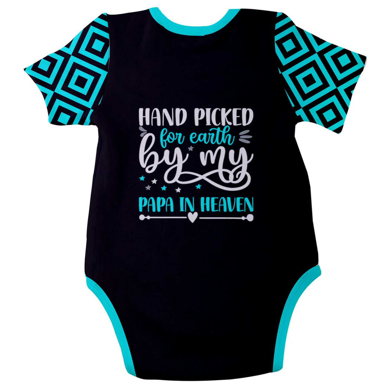 Hand Picked By Papa Baby Short Sleeve Onesie Bodysuit
