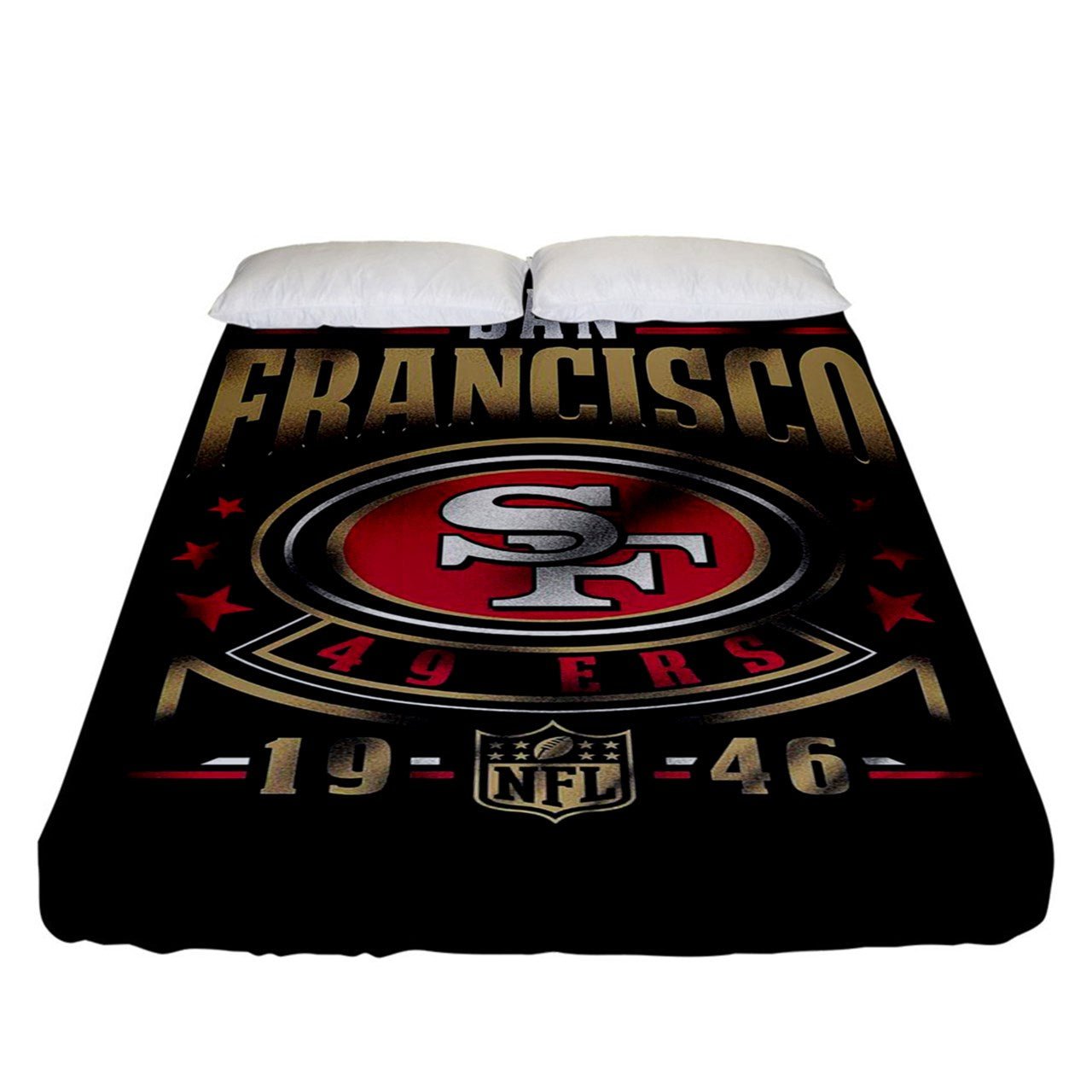 49ers Fan Inspired Fitted Sheet (King Size)