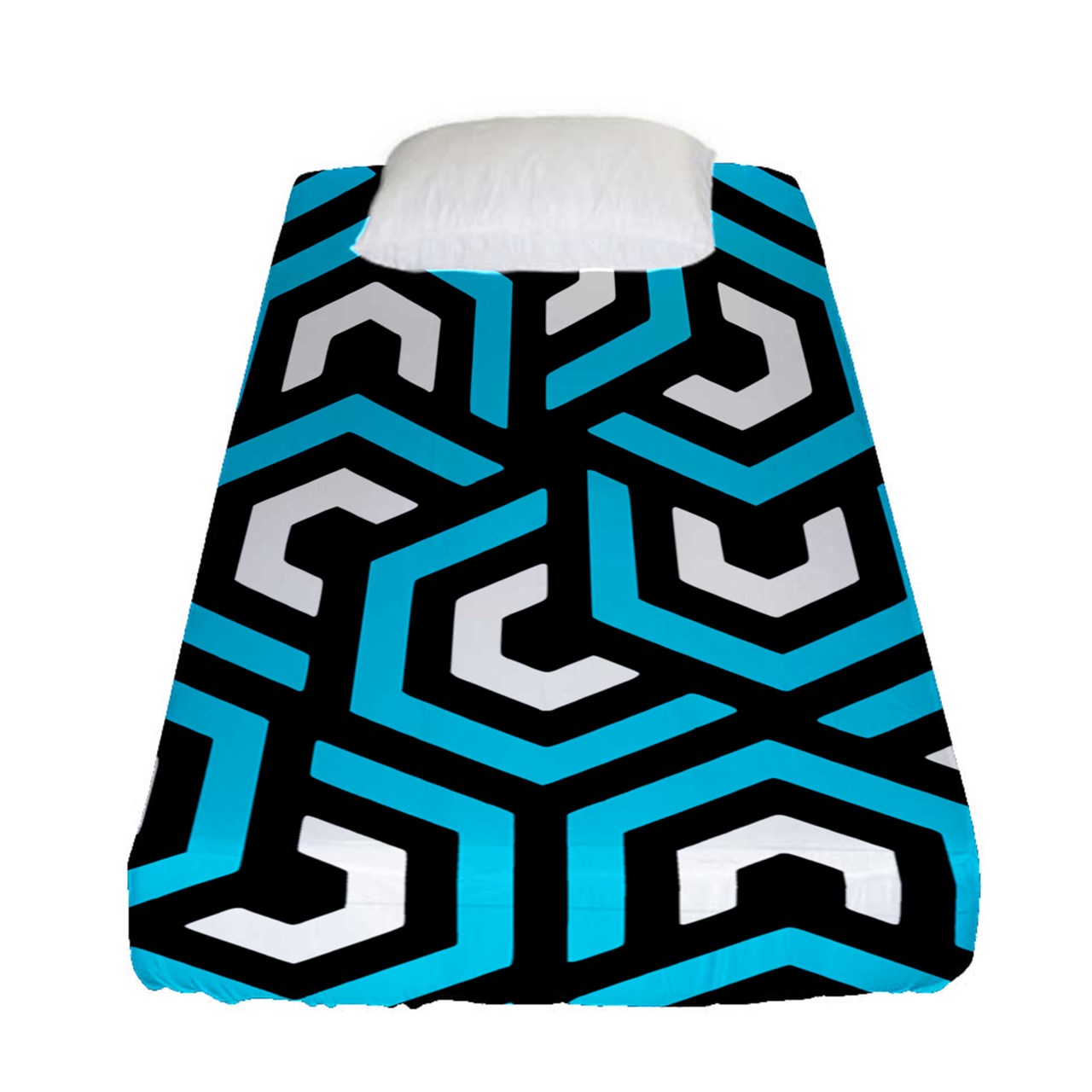 Amazing Turquoise Fitted Sheet (Twin Size)