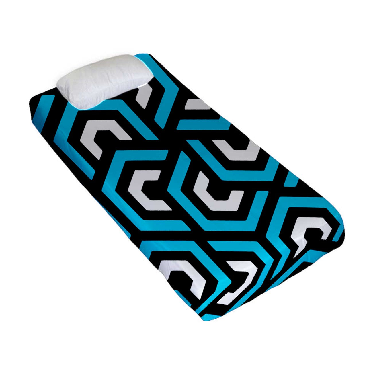 Amazing Turquoise Fitted Sheet (Twin Size)