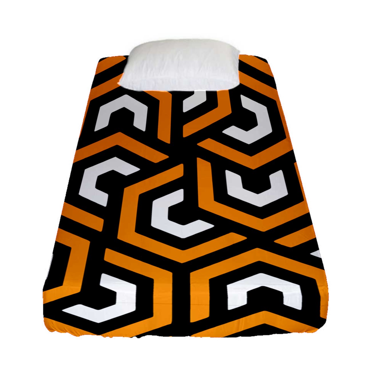 Amazing Orange Fitted Sheet (Twin Size)