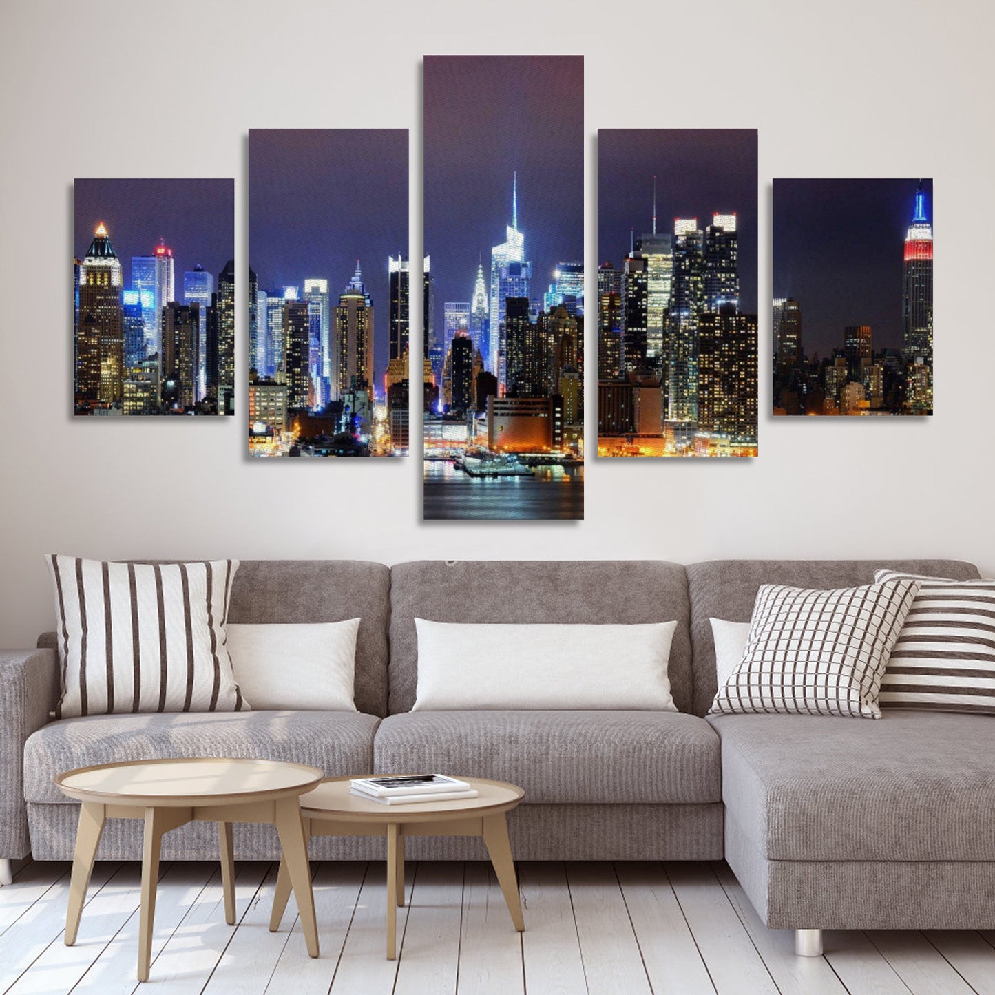 City Lights Canvas Wall Art (No Frame) 5-Pieces