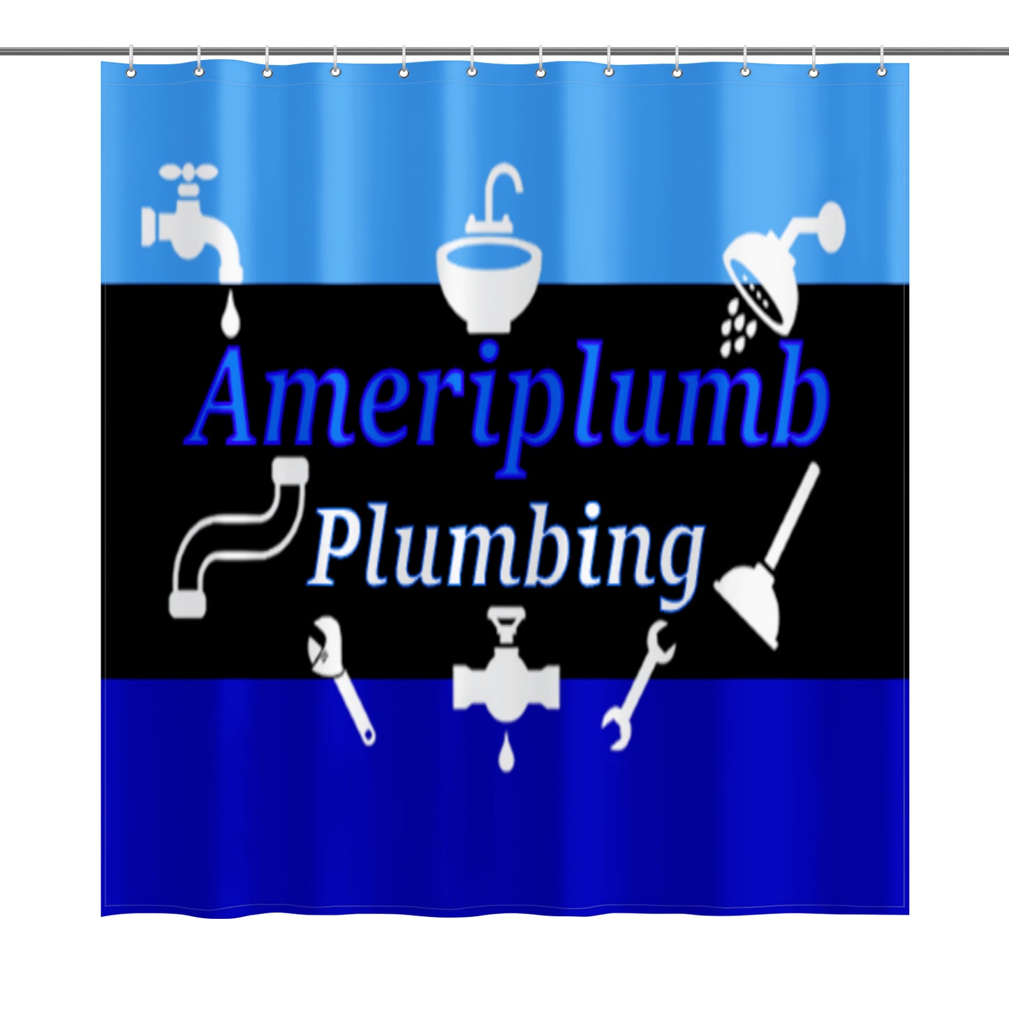 Ameriplumb Plumbing Shower Curtain 72"x72"