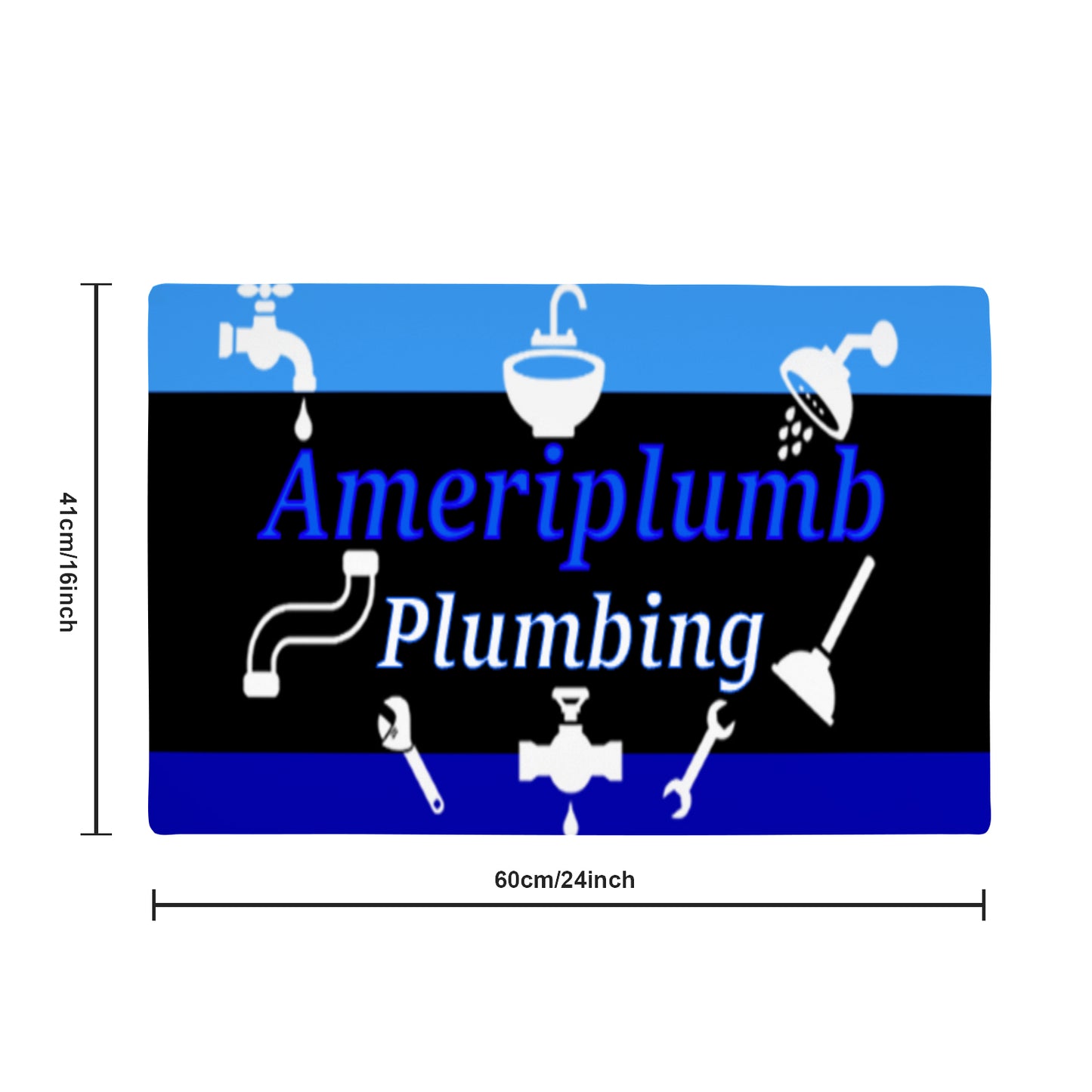 Ameriplumb Plumbing Doormat 24"x16"(Rubber)