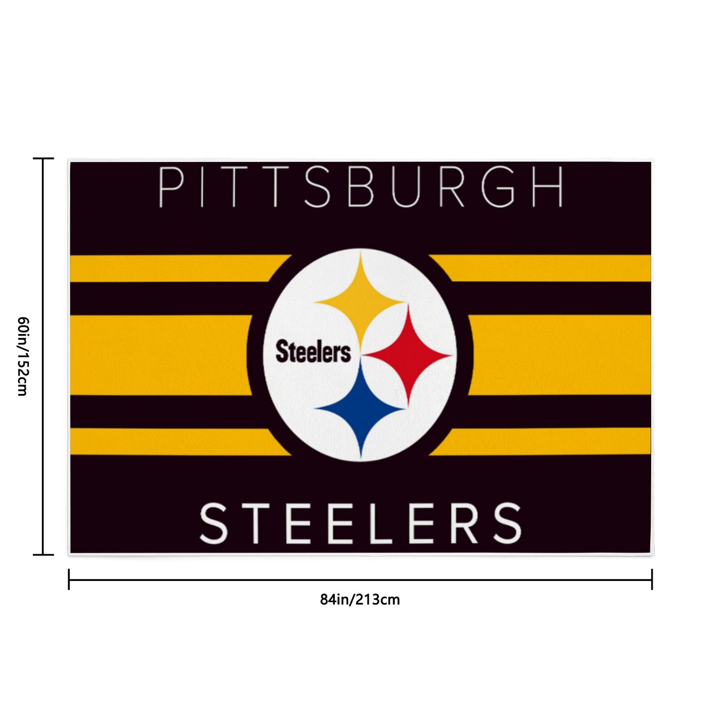 Steelers Inspired Area Rug 84' x 60'