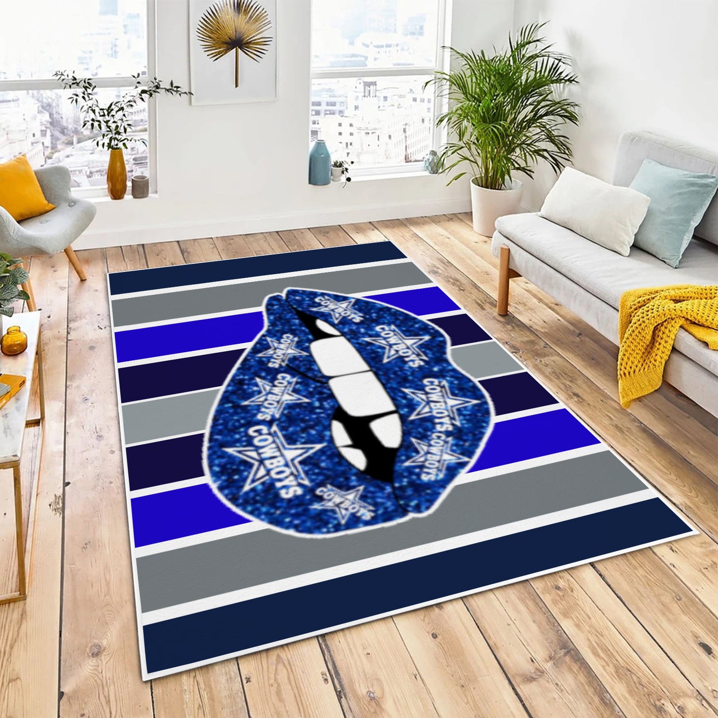 Cowboys Lips Inspired Area Rug 84' x 60'