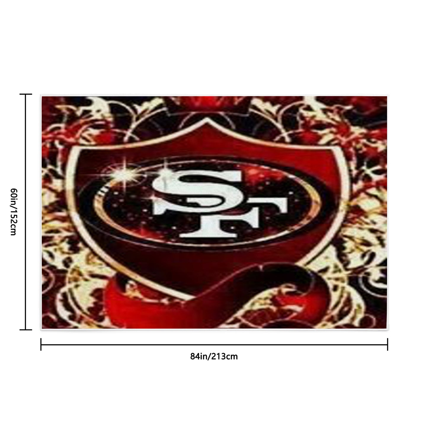 49er Inspired Area Rug 84' x 60'