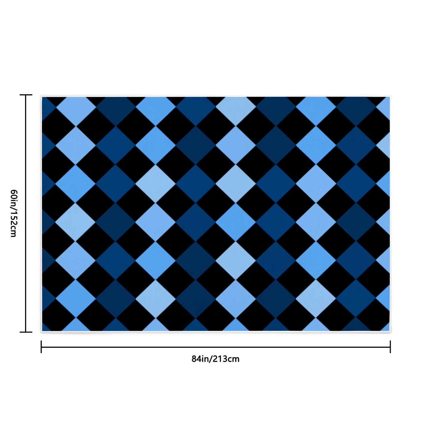 Blue Frenzy Area Rug 84' x 60'