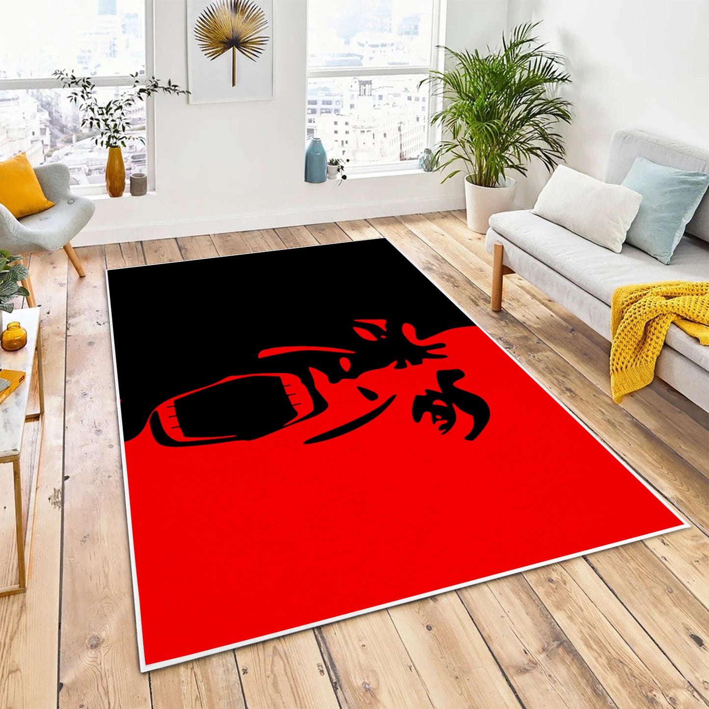 Method 2 Da Madness (Red and Black) Area Rug 84' x 60'