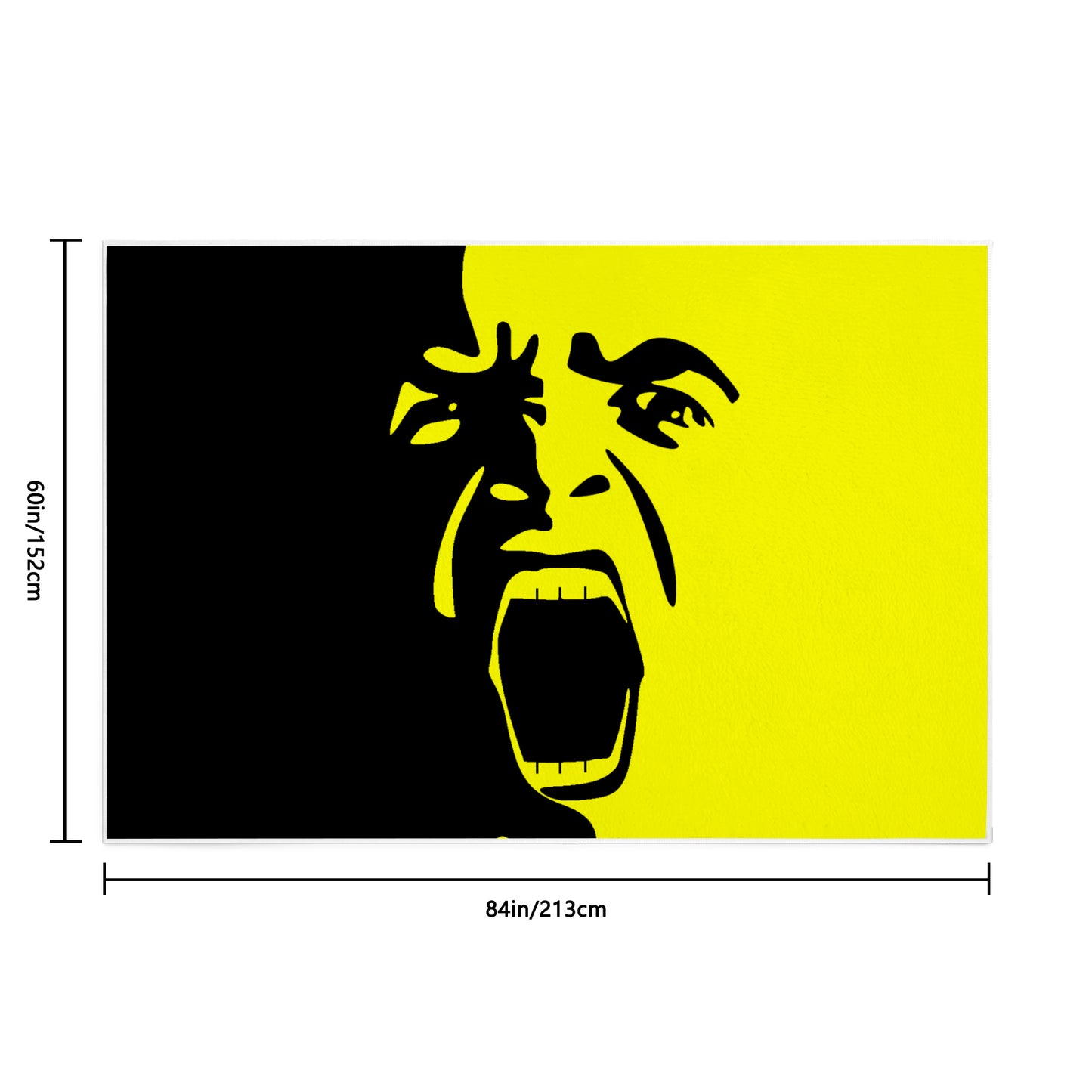Method 2 Da Madness (Yellow and Black) Area Rug 84' x 60'