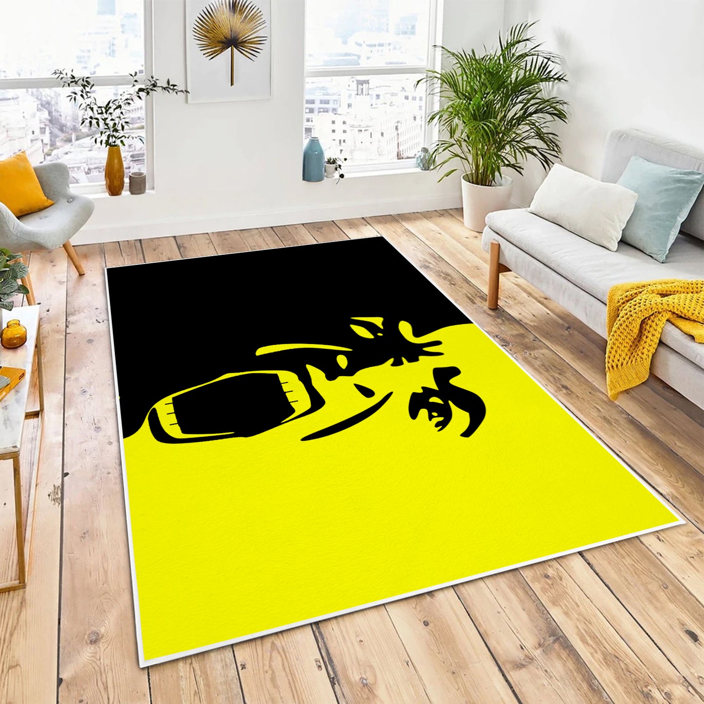 Method 2 Da Madness (Yellow and Black) Area Rug 84' x 60'