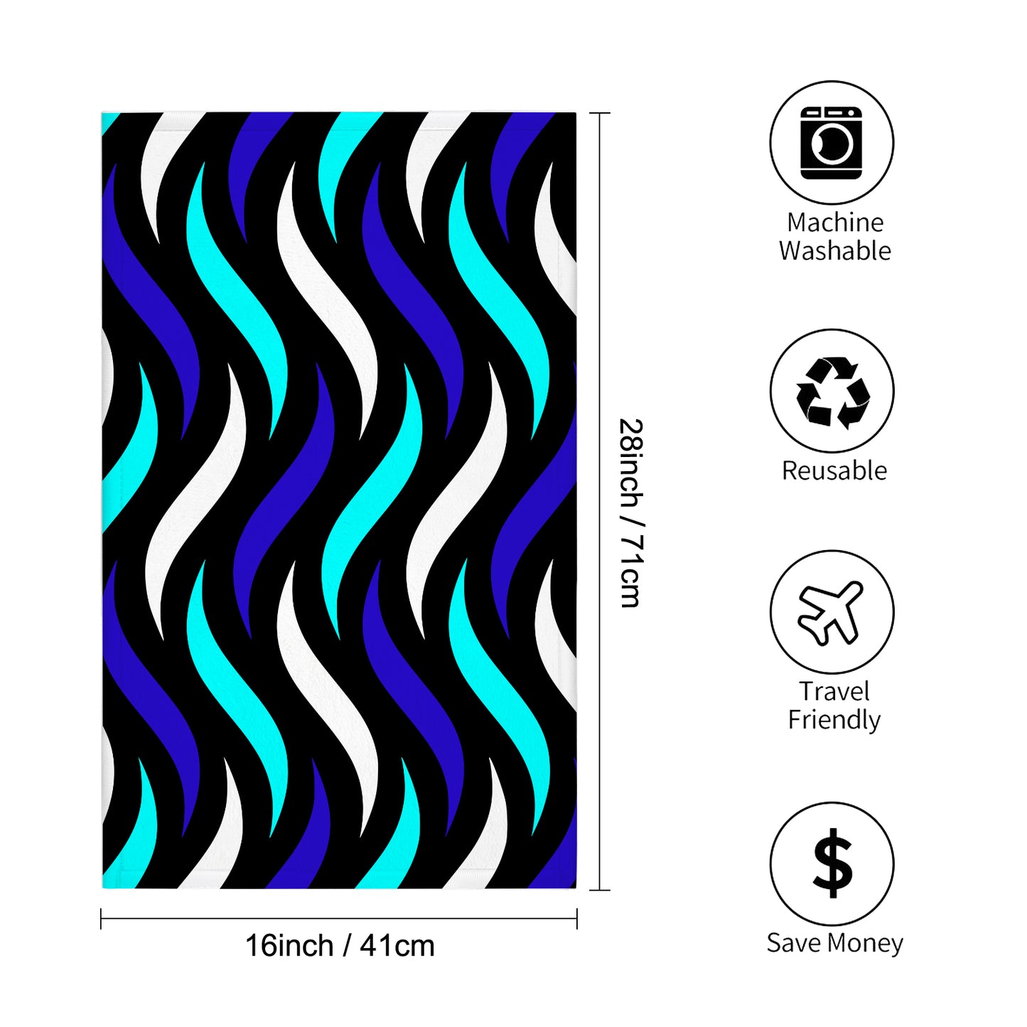 Vibrant Splash Custom Towel 16"x28"