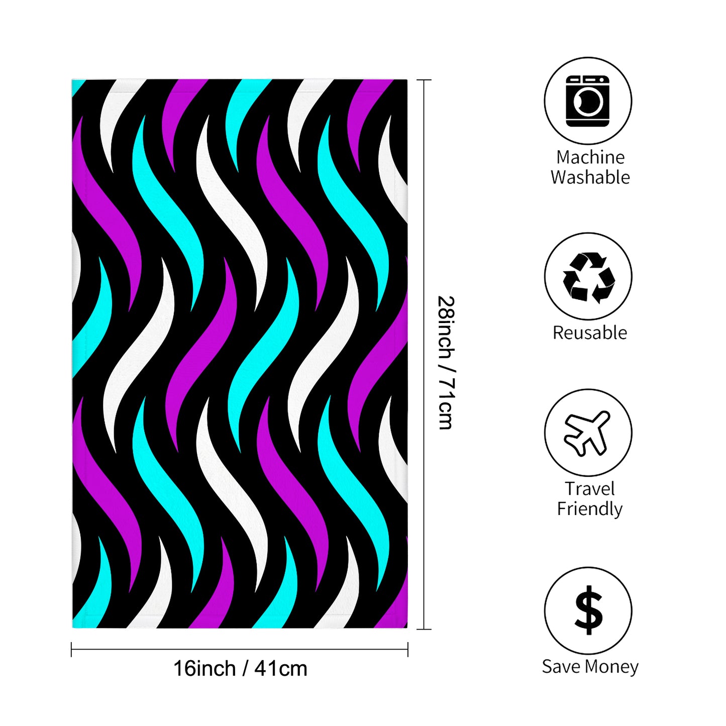 Vibrant Splash 2 Custom Towel 16"x28"