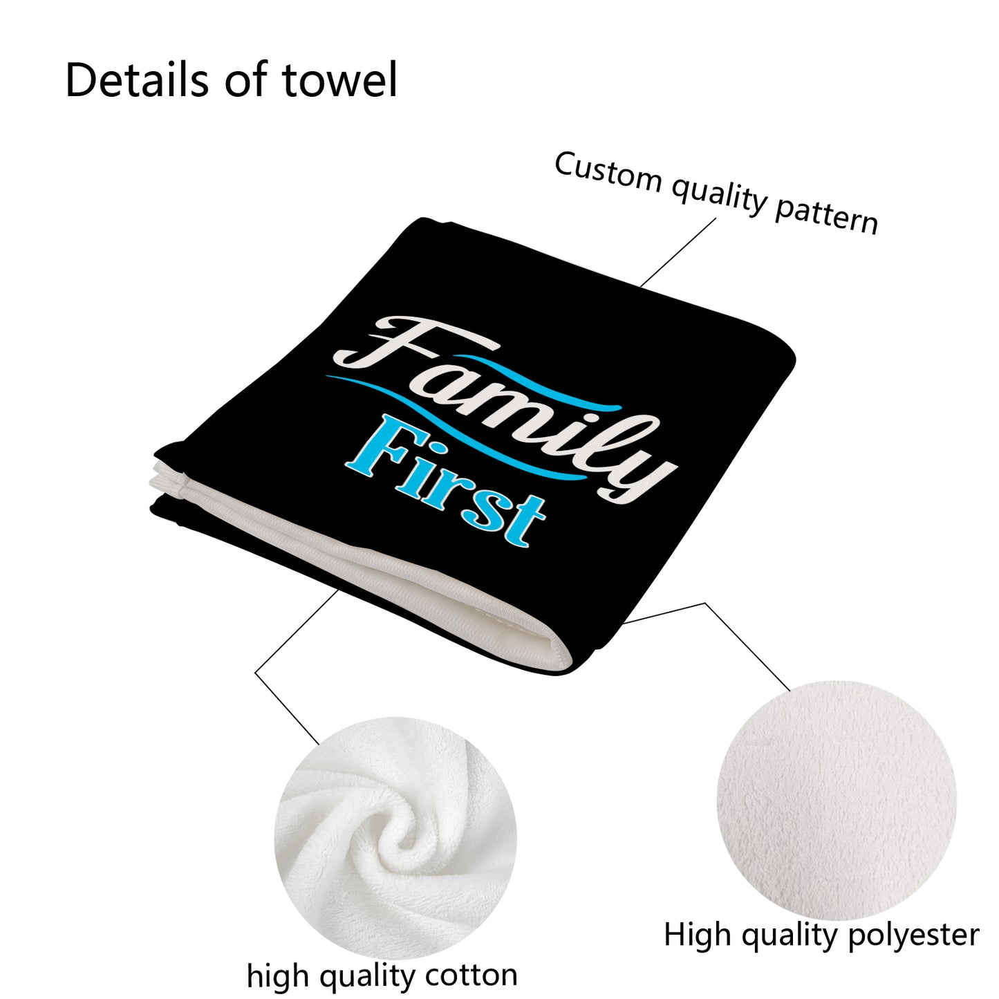 Family First Custom Towel 16"x28"
