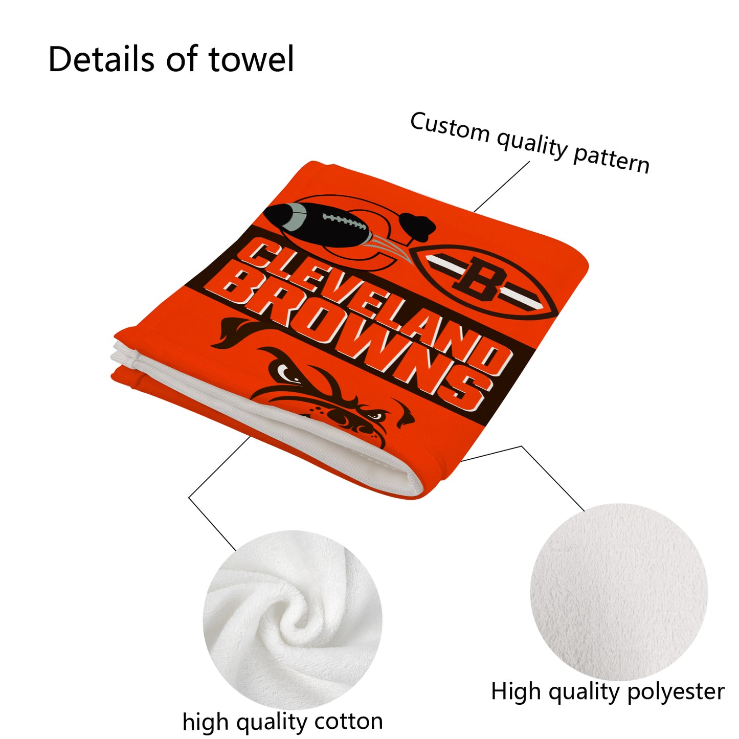 Browns Inspired Custom Towel 16"x28"