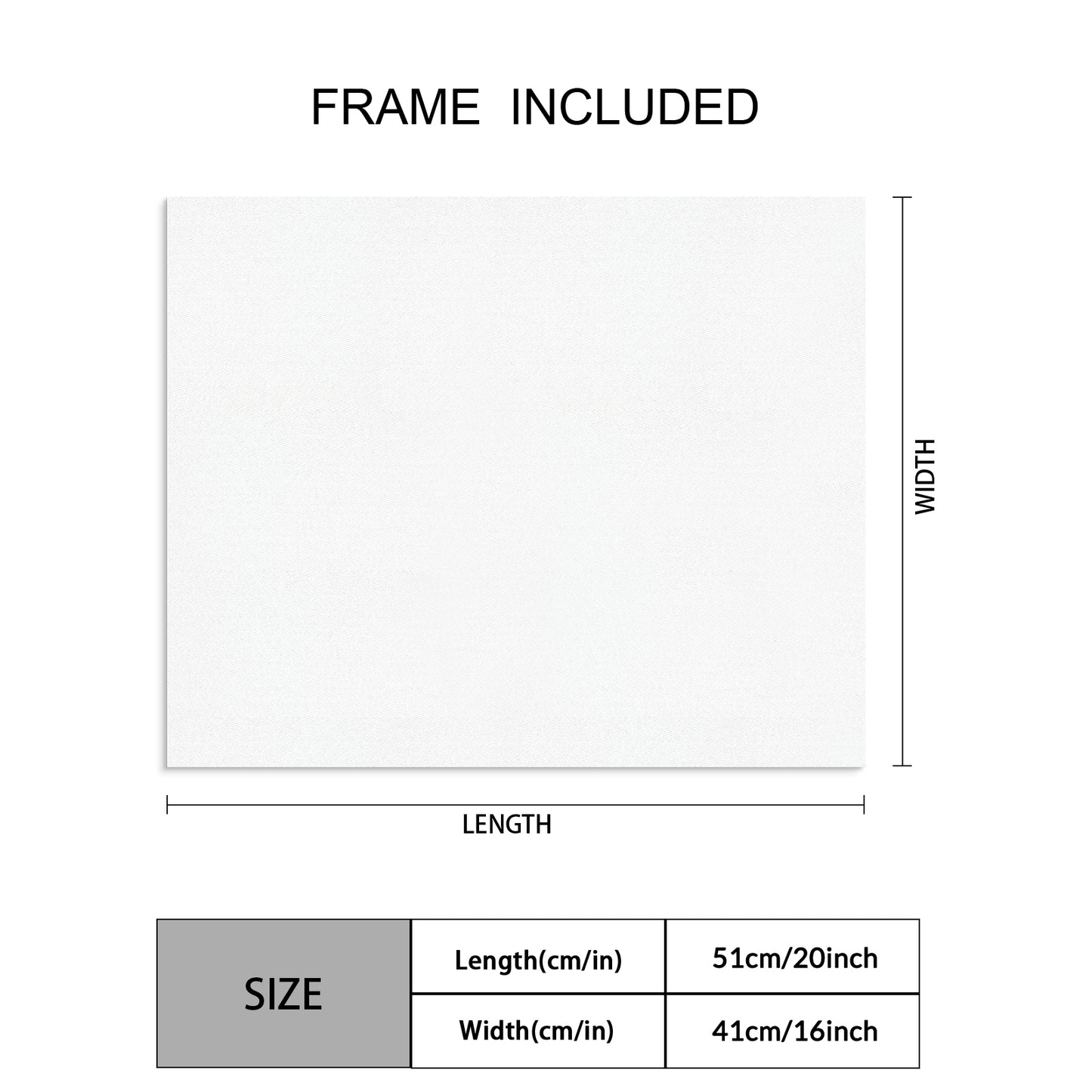 Create Your Own Frame Canvas Print 20"x16"(Made in USA) - Ships to the USA only