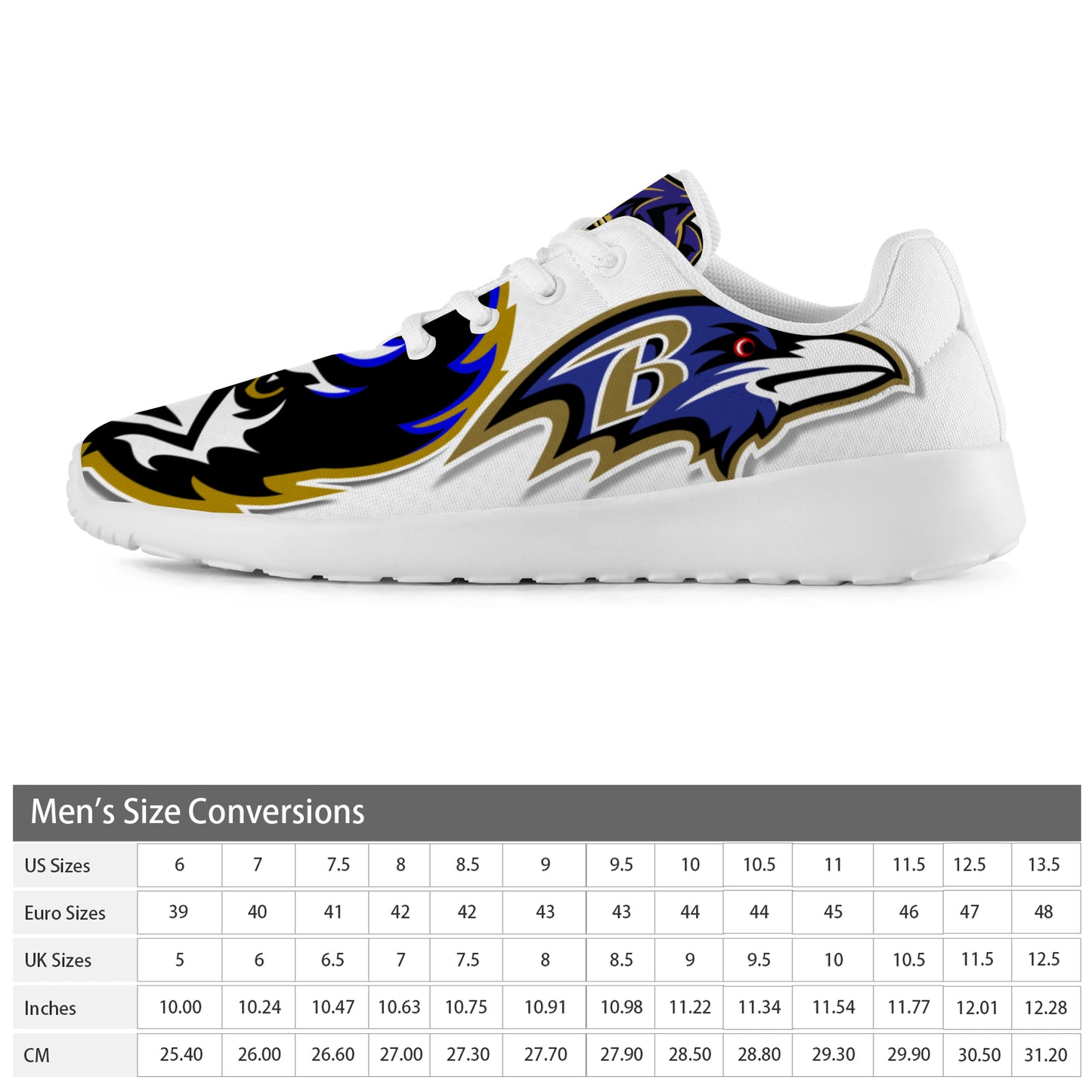 Ravens Inspired Athletic Shoes