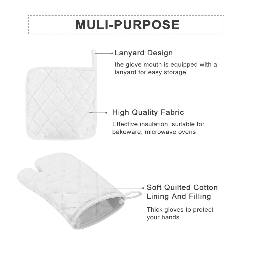 Create Your Own Oven Mitts and Pot Holders Sets(Set Of 4)