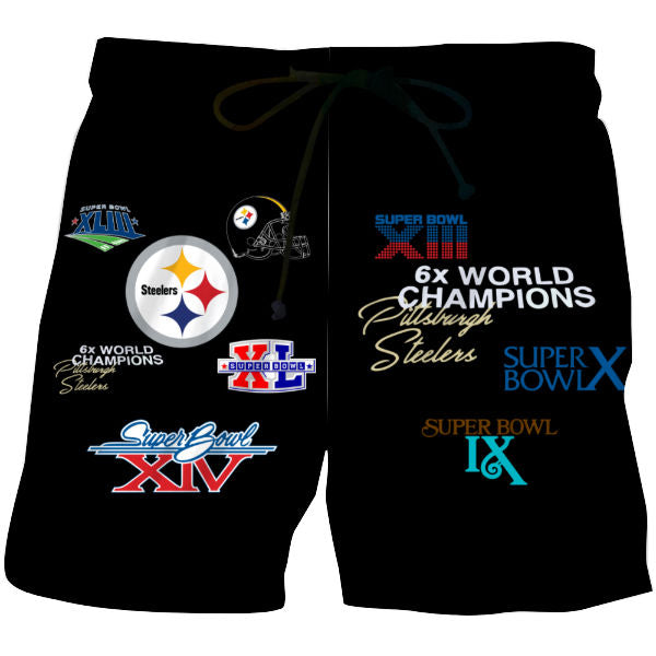 Steelers Champions Inspired Shorts